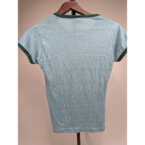Vintage Sunburst Fashions Ringer T-Shirt Niagara Falls Canada Souvenir Green S M - Picture 2 of 8
